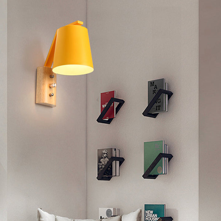 Skørter | Bucket Nursing Room Wall Lamp Metal 1 Lamp Macaron Loft Candy Colorful Wall Light