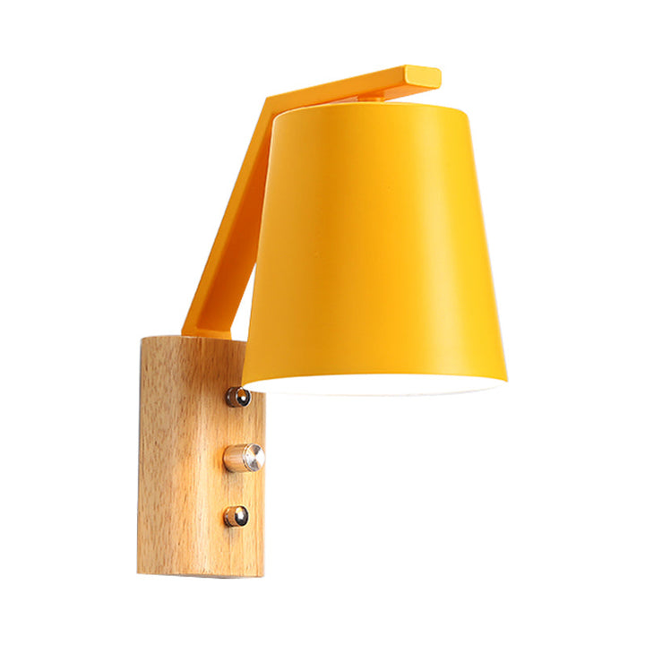 Skørter | Bucket Nursing Room Wall Lamp Metal 1 Lamp Macaron Loft Candy Colorful Wall Light