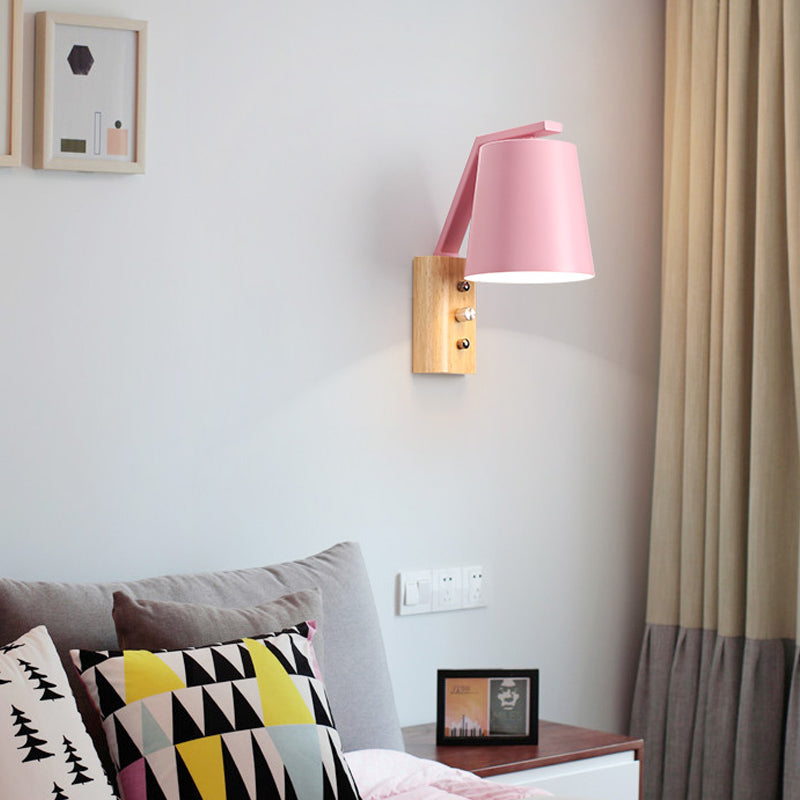 Skørter | Bucket Nursing Room Wall Lamp Metal 1 Lamp Macaron Loft Candy Colorful Wall Light