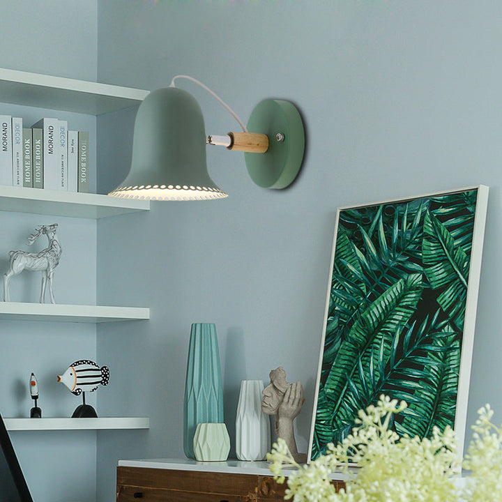 Skørter | Single Light Bell Wall Lamp Rotatable Macaron Loft Metal Wall Lamp for Children's Room