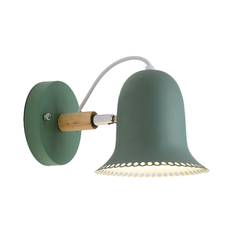 Skørter | Single Light Bell Wall Lamp Rotatable Macaron Loft Metal Wall Lamp for Children's Room
