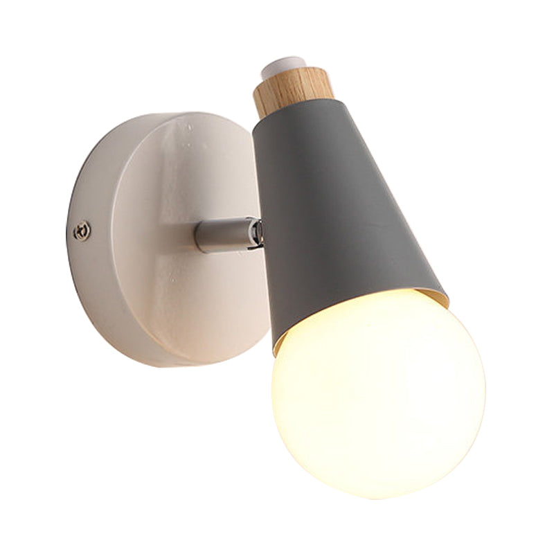 Skørter | Rotatable Macaron Sweet Cone Wall Lamp 1 Head Metal Wall Lighting for Kids Room