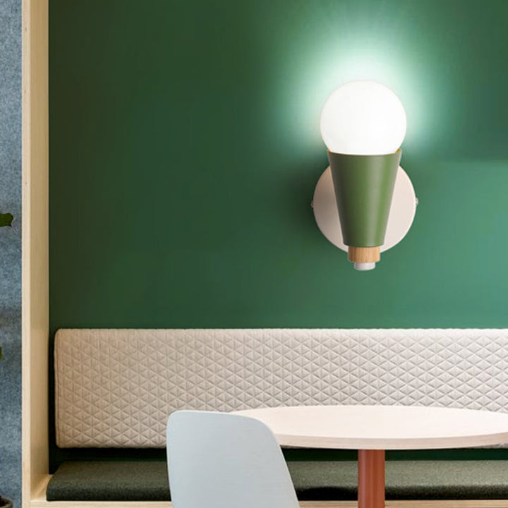 Skørter | Nightstand Hall Sweet Cone Wall Light Metal A Light Scandinavian Style Dimmable Wall Lamp