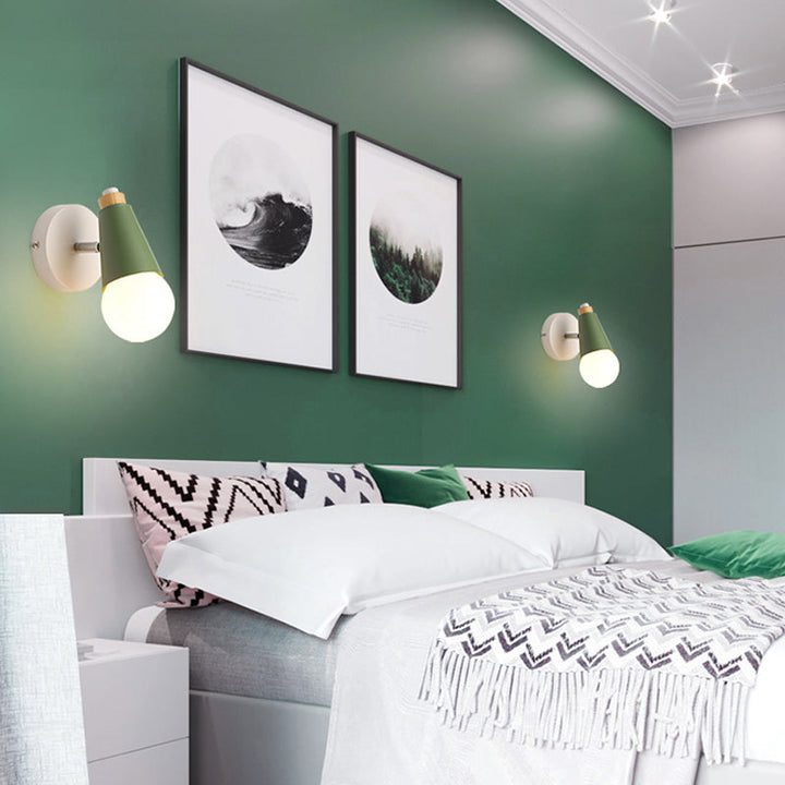 Skørter | Nightstand Hall Sweet Cone Wall Light Metal A Light Scandinavian Style Dimmable Wall Lamp