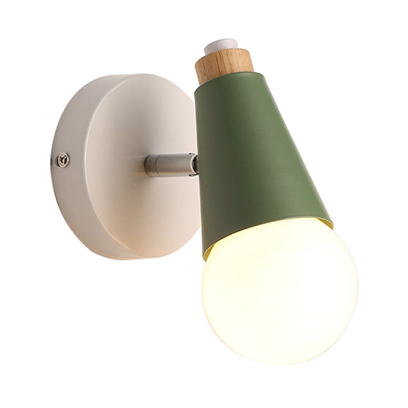 Skørter | Nightstand Hall Sweet Cone Wall Light Metal A Light Scandinavian Style Dimmable Wall Lamp