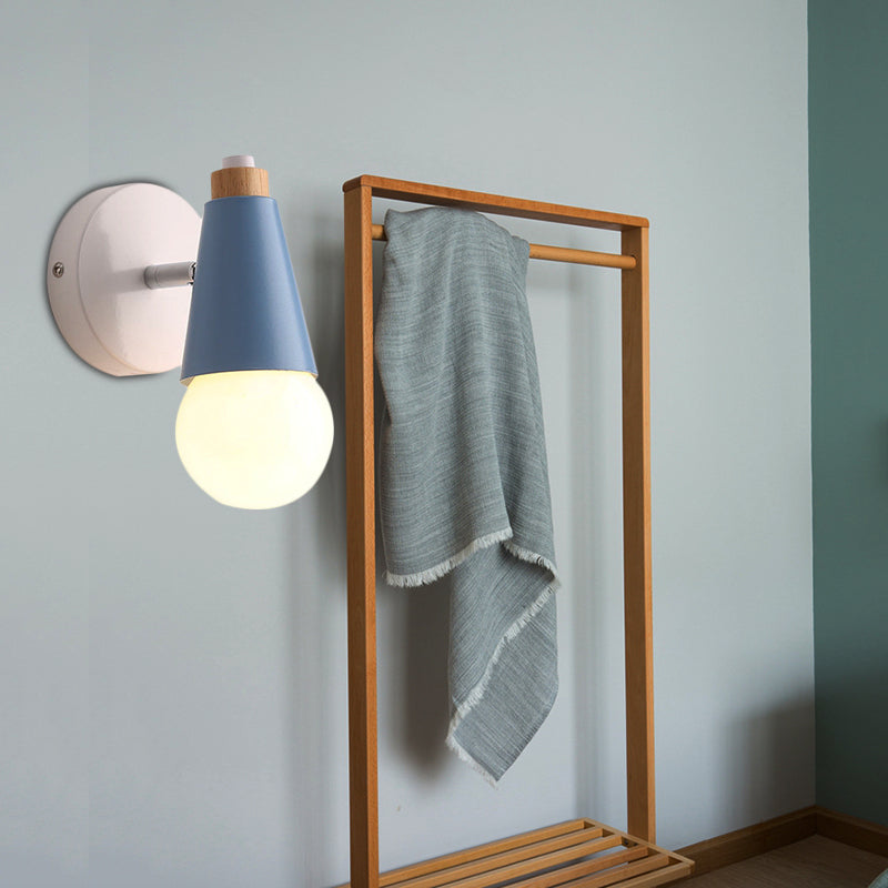 Skørter | Nightstand Hall Sweet Cone Wall Light Metal A Light Scandinavian Style Dimmable Wall Lamp