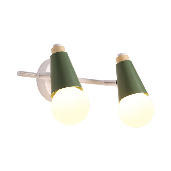 Skørter | Corridor Children's Room Cone-shaped Wall Lamp Metal Two Lights Metal Wall Light