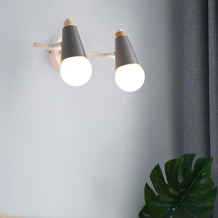 Skørter | Corridor Children's Room Cone-shaped Wall Lamp Metal Two Lights Metal Wall Light
