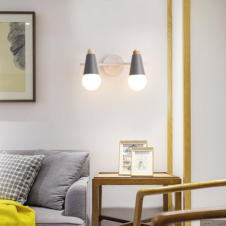 Skørter | Corridor Children's Room Cone-shaped Wall Lamp Metal Two Lights Metal Wall Light