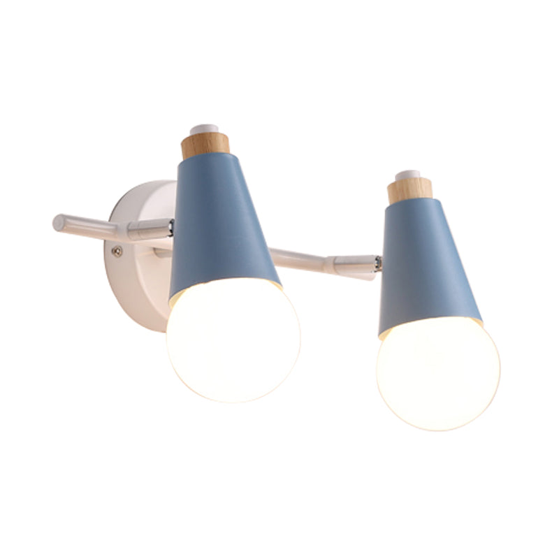 Skørter | Metal Sweet Cone Wall Lamp Dining Room Stair 2 Cups Nordic Style Wall Lamp