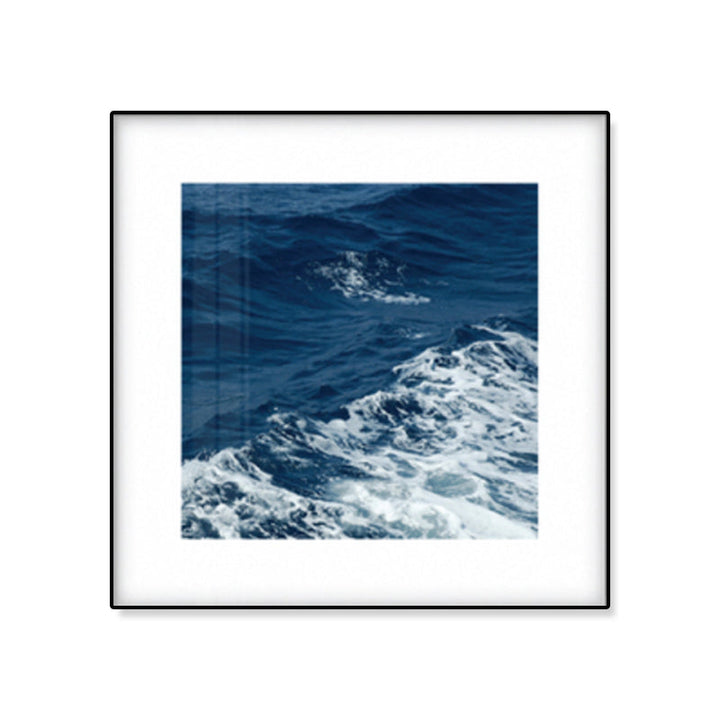 Lisslune | Seascape Ocean Water Wall Art Tropics Textured Canvas in Blue for Home Interior