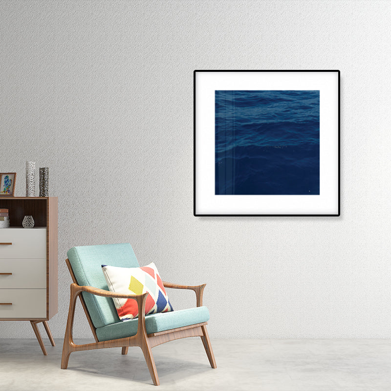 Lisslune | Seascape Ocean Water Wall Art Tropics Textured Canvas in Blue for Home Interior