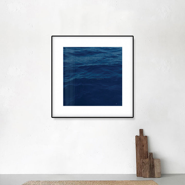 Lisslune | Seascape Ocean Water Wall Art Tropics Textured Canvas in Blue for Home Interior