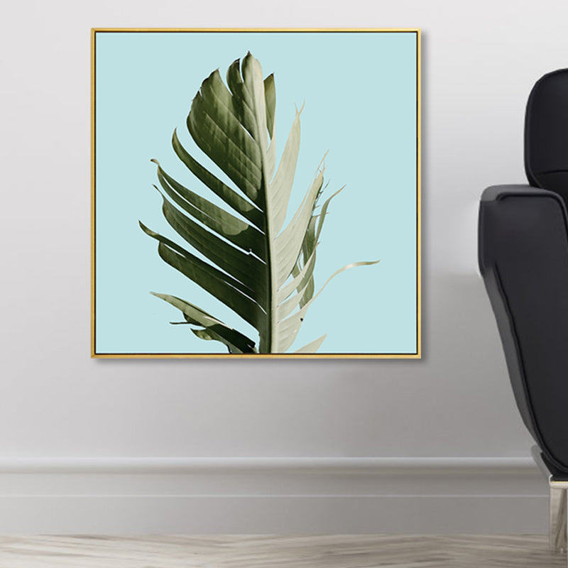 Lisslune | Banana Leaf Canvas Tropics Aesthetics Botanics Wall Art Print in Green for Bedroom