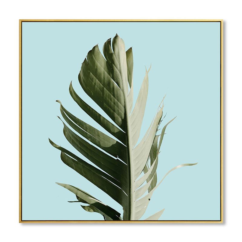 Lisslune | Banana Leaf Canvas Tropics Aesthetics Botanics Wall Art Print in Green for Bedroom
