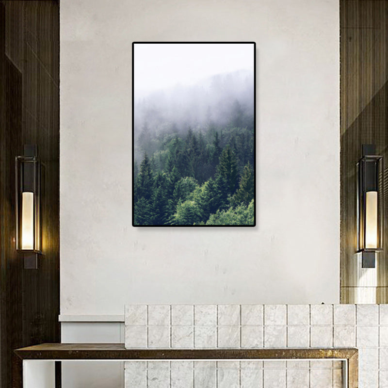 Lisslune | Tropics Natural Landscape Wall Art Living Room Canvas Print in Dark Color, Multiple Sizes