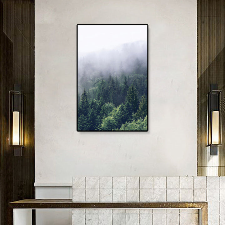 Lisslune | Tropics Natural Landscape Wall Art Living Room Canvas Print in Dark Color, Multiple Sizes