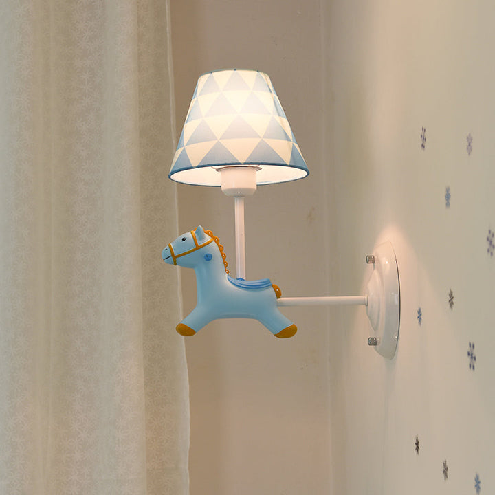 Skørter | Kids Room Horse Wall Lamp Resin One Bulb Modern Stylish Wall Light
