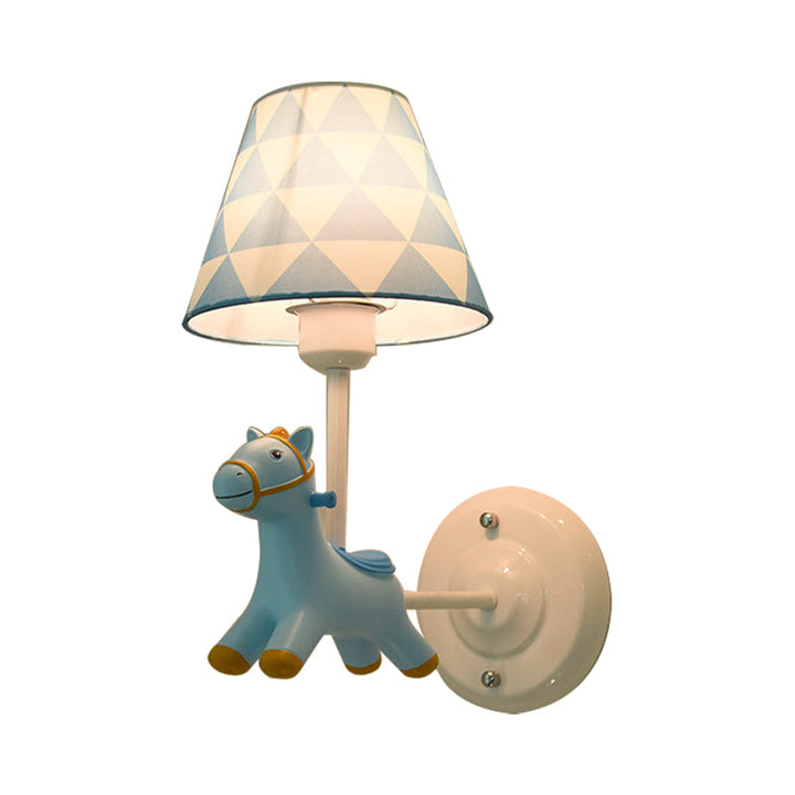 Skørter | Kids Room Horse Wall Lamp Resin One Bulb Modern Stylish Wall Light