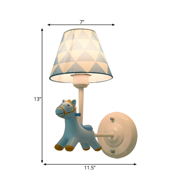 Skørter | Kids Room Horse Wall Lamp Resin One Bulb Modern Stylish Wall Light