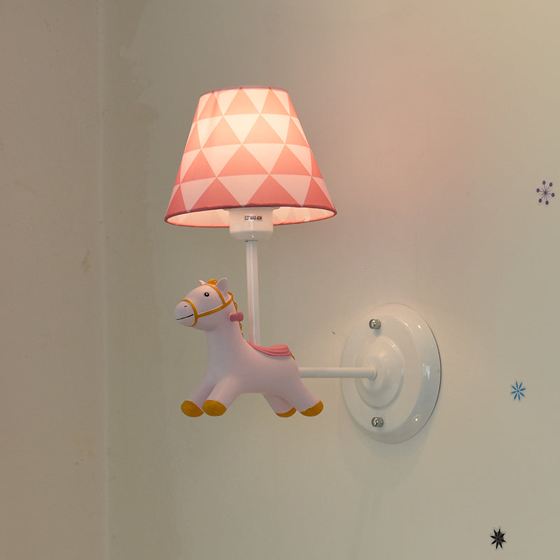 Skørter | Kids Room Horse Wall Lamp Resin One Bulb Modern Stylish Wall Light