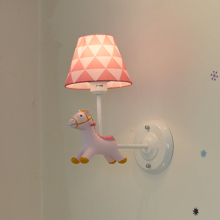 Skørter | Kids Room Horse Wall Lamp Resin One Bulb Modern Stylish Wall Light