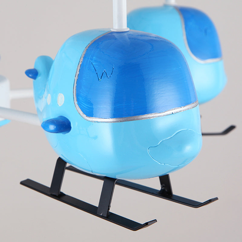 Skørter | Modern Style Helicopter Wall Lamp A Light Resin Wall Light in Blue for Children's Room