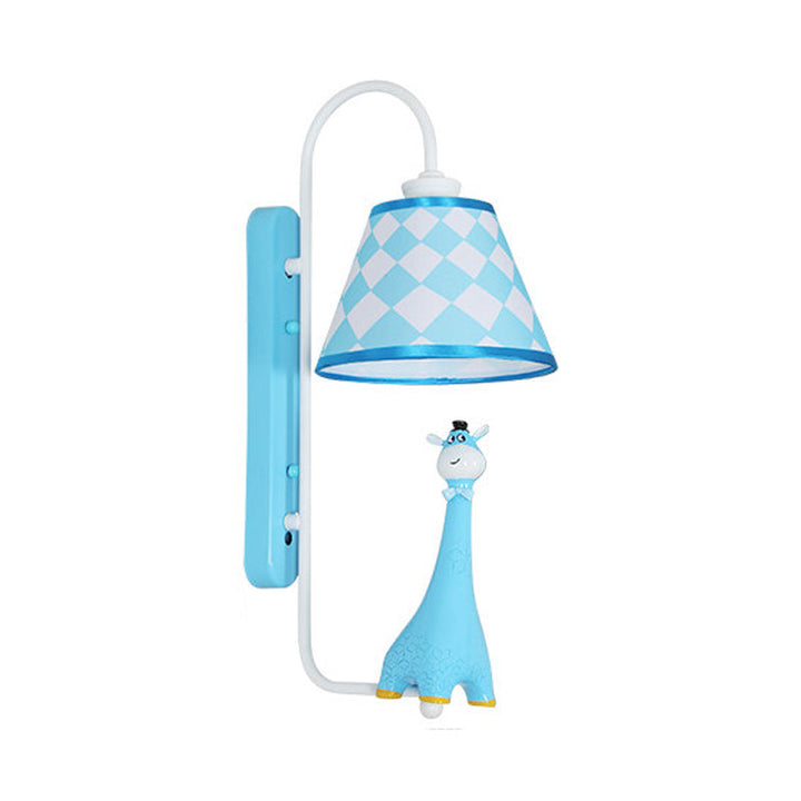 Skørter | Animal Style Wall Lamp with Fabric Shade Giraffe A Light Resin Wall Lamp for the Study Room