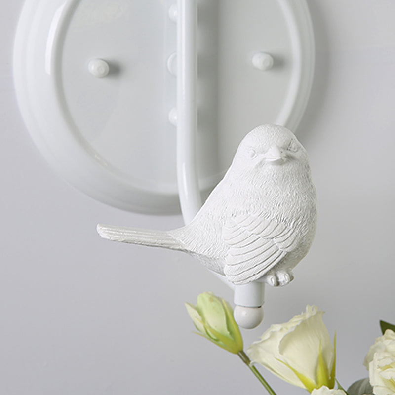 Skørter | Modern Trapeze Shaped Wall Light Metal Single Light Wall Lamp with Bird for Children's Room