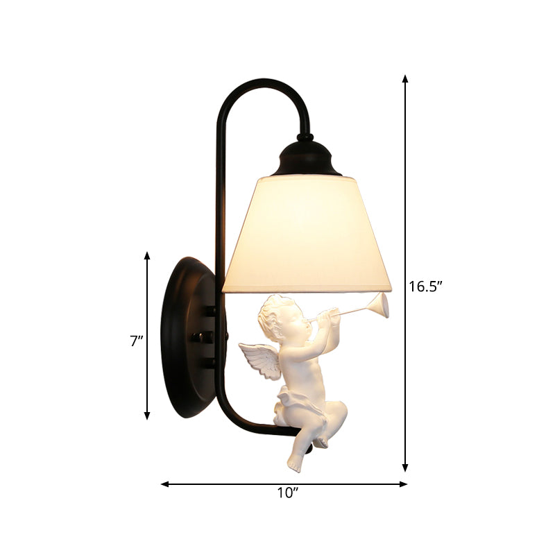 Skørter | Children's Bedroom Little Angel Wall Lamp with Gradient Shade Metal Single Head Wall Lamp