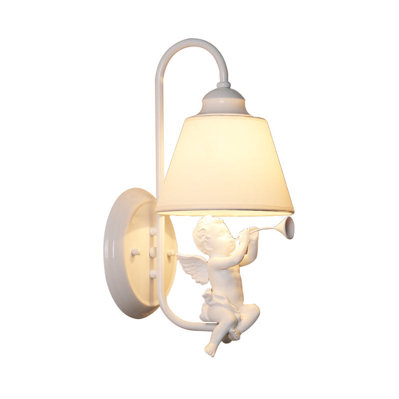 Skørter | Children's Bedroom Little Angel Wall Lamp with Gradient Shade Metal Single Head Wall Lamp