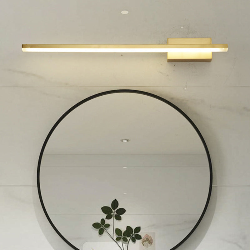 Lisslune | Gold extended wall-mounted lamp contemporary LED metal vanity wall light fixture