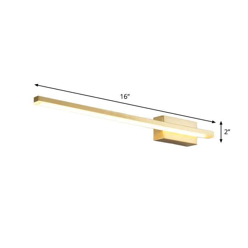 Lisslune | Gold extended wall-mounted lamp contemporary LED metal vanity wall light fixture