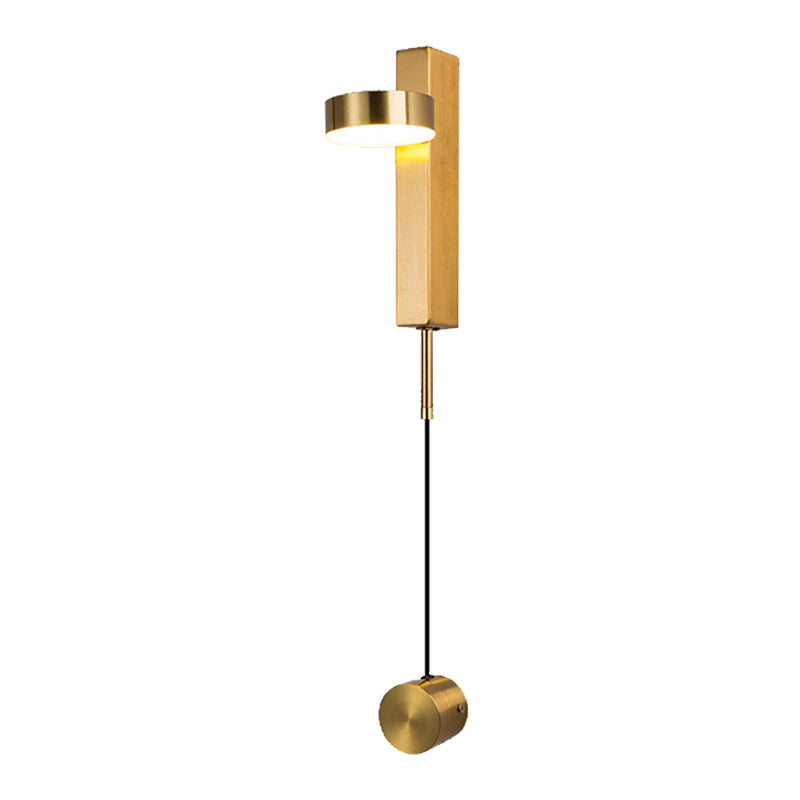 Lisslune | Black/Gold Rectangular Surface Mounted Wall Lamp Simplicity LED Metal Wall Lighting with Switch