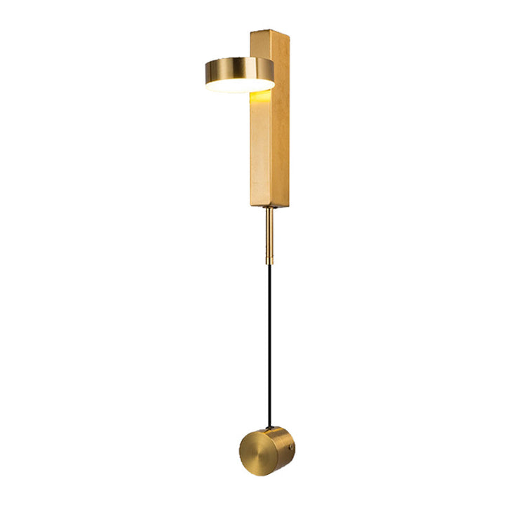 Lisslune | Black/Gold Rectangular Surface Mounted Wall Lamp Simplicity LED Metal Wall Lighting with Switch