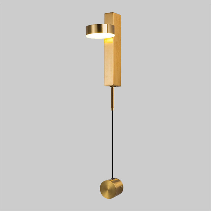 Lisslune | Black/Gold Rectangular Surface Mounted Wall Lamp Simplicity LED Metal Wall Lighting with Switch