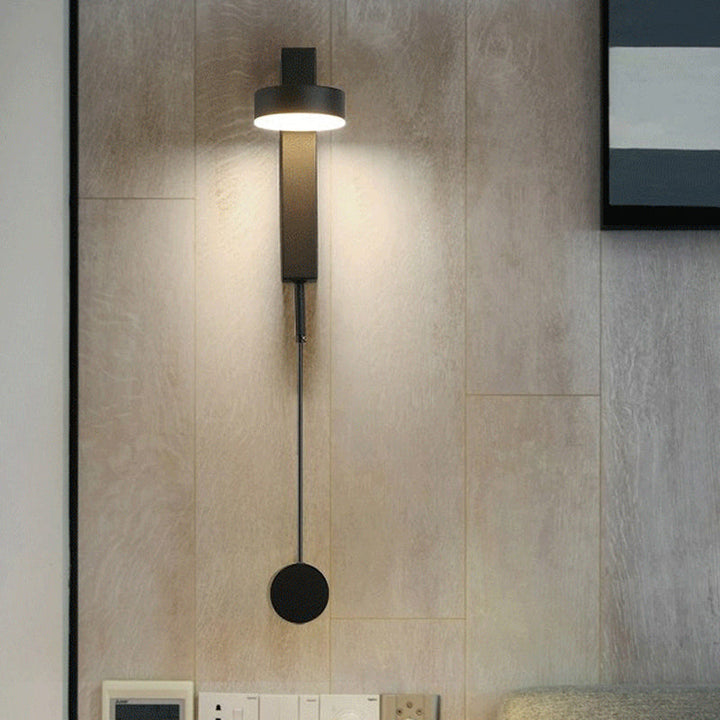 Lisslune | Black/Gold Rectangular Surface Mounted Wall Lamp Simplicity LED Metal Wall Lighting with Switch