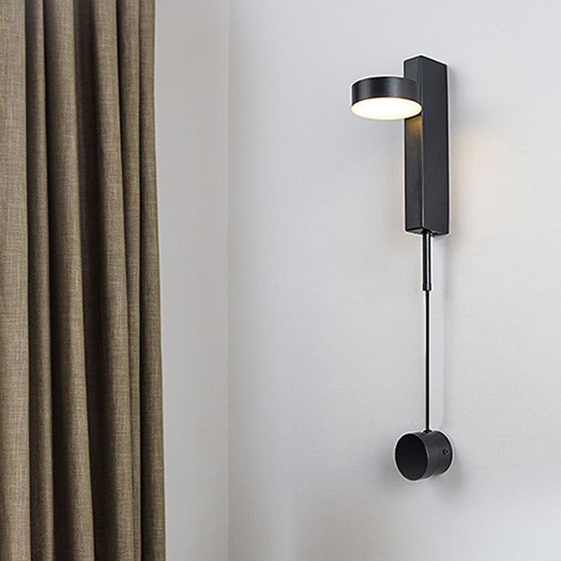 Lisslune | Black/Gold Rectangular Surface Mounted Wall Lamp Simplicity LED Metal Wall Lighting with Switch