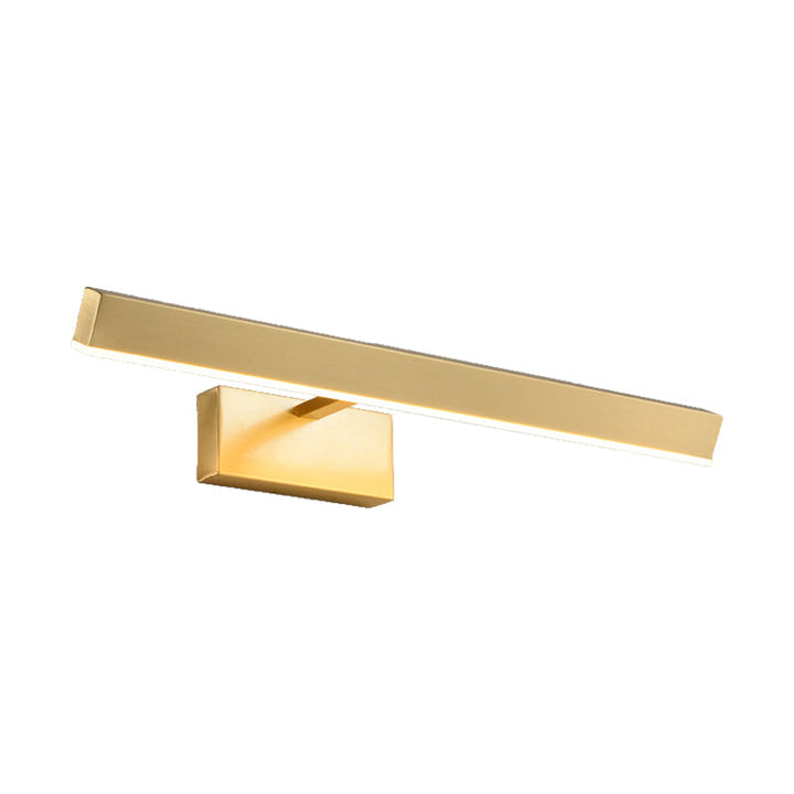Lisslune | Metallic Slim Rectangular Wall Lamp Light Modernism LED Metallic Vanity Lighting in Gold