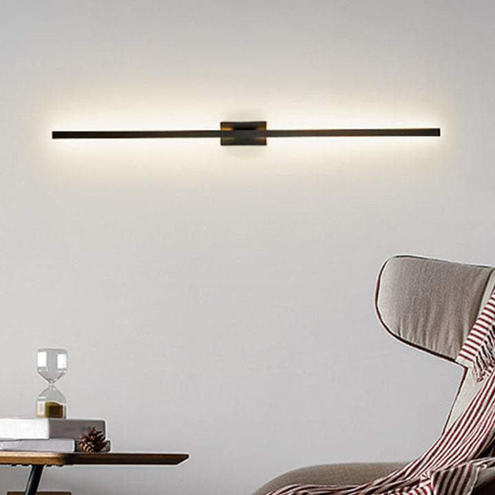 Lisslune | Minimalism Extended Wall Lamp Holder Metal Drawing Room LED Wall Light Light in Black