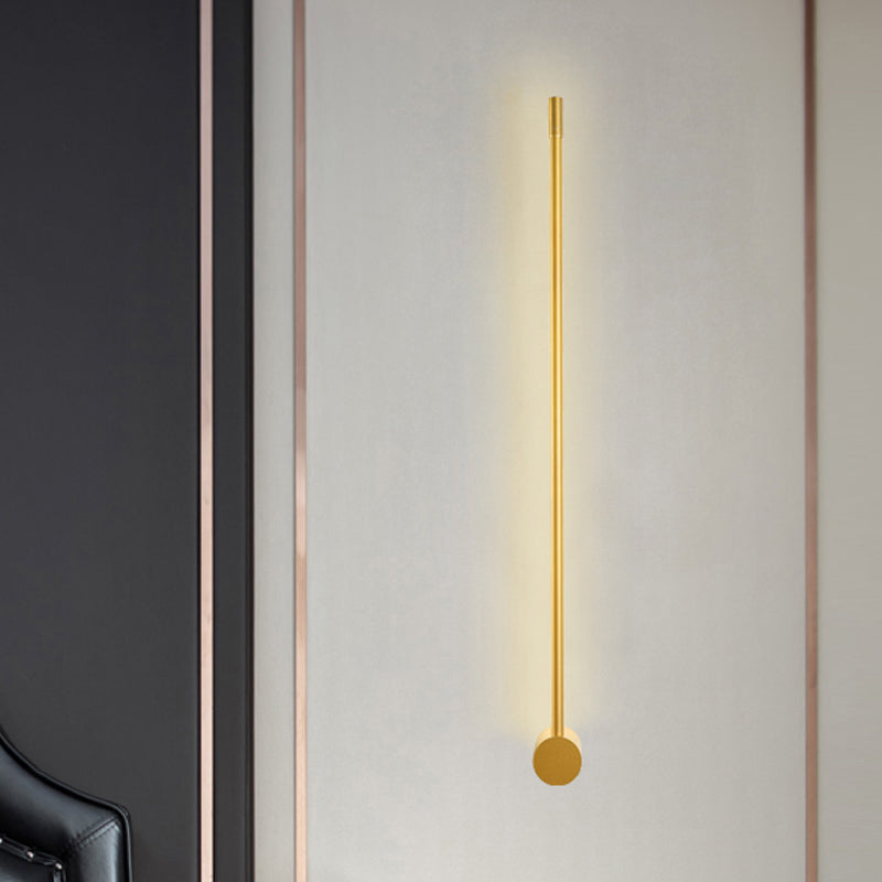 Lisslune | Strip Living Room Wall Sconce Light Metal LED Contemporary Wall Mounted Lamp in Black/Gold