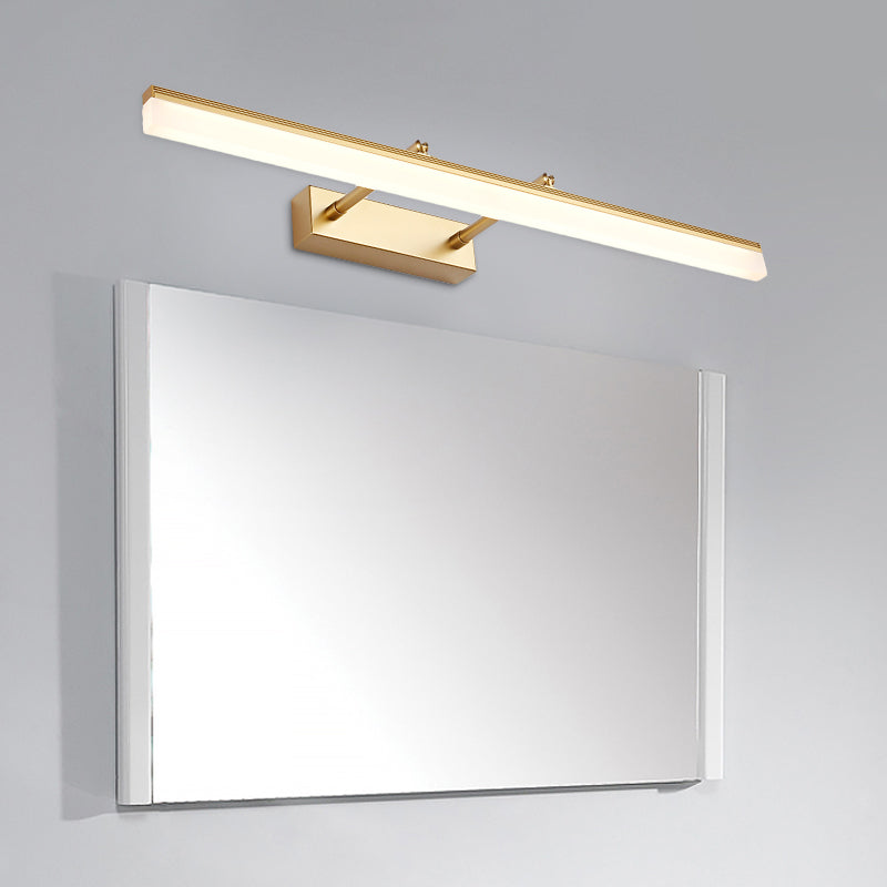 Lisslune | Linear Acrylic Wall Lamp Modernism 16"/19.5" L LED Gold Wall Lighting in Warm/White Light