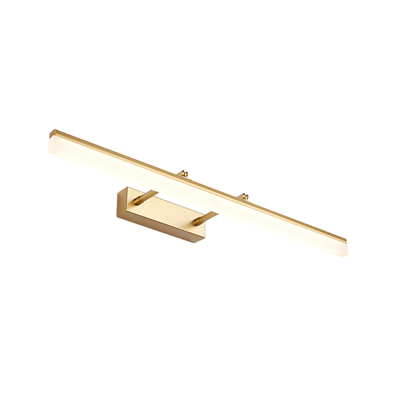 Lisslune | Linear Acrylic Wall Lamp Modernism 16"/19.5" L LED Gold Wall Lighting in Warm/White Light