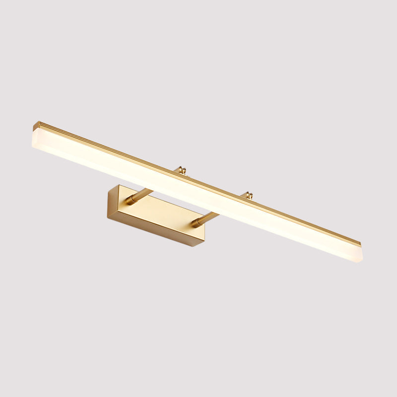 Lisslune | Linear Acrylic Wall Lamp Modernism 16"/19.5" L LED Gold Wall Lighting in Warm/White Light