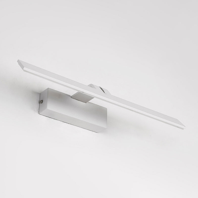 Lisslune | Minimalistic Rectangular Wall-mounted Lamp White Metal LED Bathroom Vanity Light Body in Warm/White Light