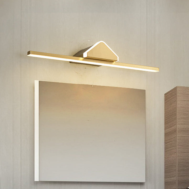 Lisslune | Bar Metallic Wall Mounted Vanity Light Modernism LED Gold Wall Sconce Lighting with Prism Arm