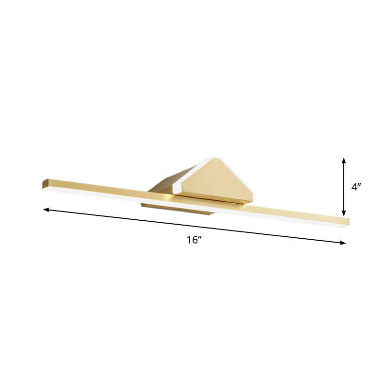 Lisslune | Bar Metallic Wall Mounted Vanity Light Modernism LED Gold Wall Sconce Lighting with Prism Arm