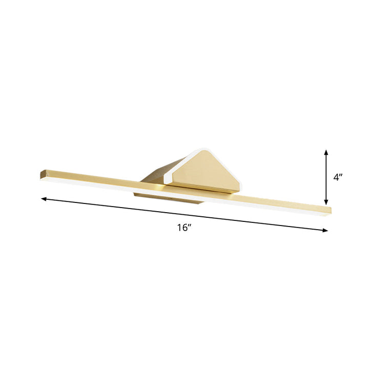 Lisslune | Bar Metallic Wall Mounted Vanity Light Modernism LED Gold Wall Sconce Lighting with Prism Arm