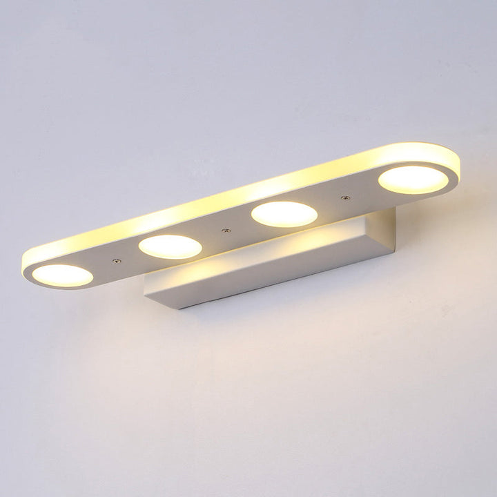 Lisslune | Rectangular Wall Lamps Vanity Simplicity Metal 4/6-Light White Wall Mounted Lamp in Warm/White Light