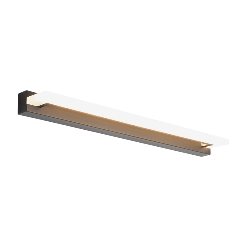 Lisslune | Slim Bathroom Wall Mirror LED Modern Wall Lighting Wall Lamp in Black, Warm/White Light